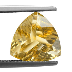 CITRINE (GOLDEN) LONG STEP CUT CONCAVE CUT TRILLION (DES#85) (C-2) 12MM 5.12 Cts.