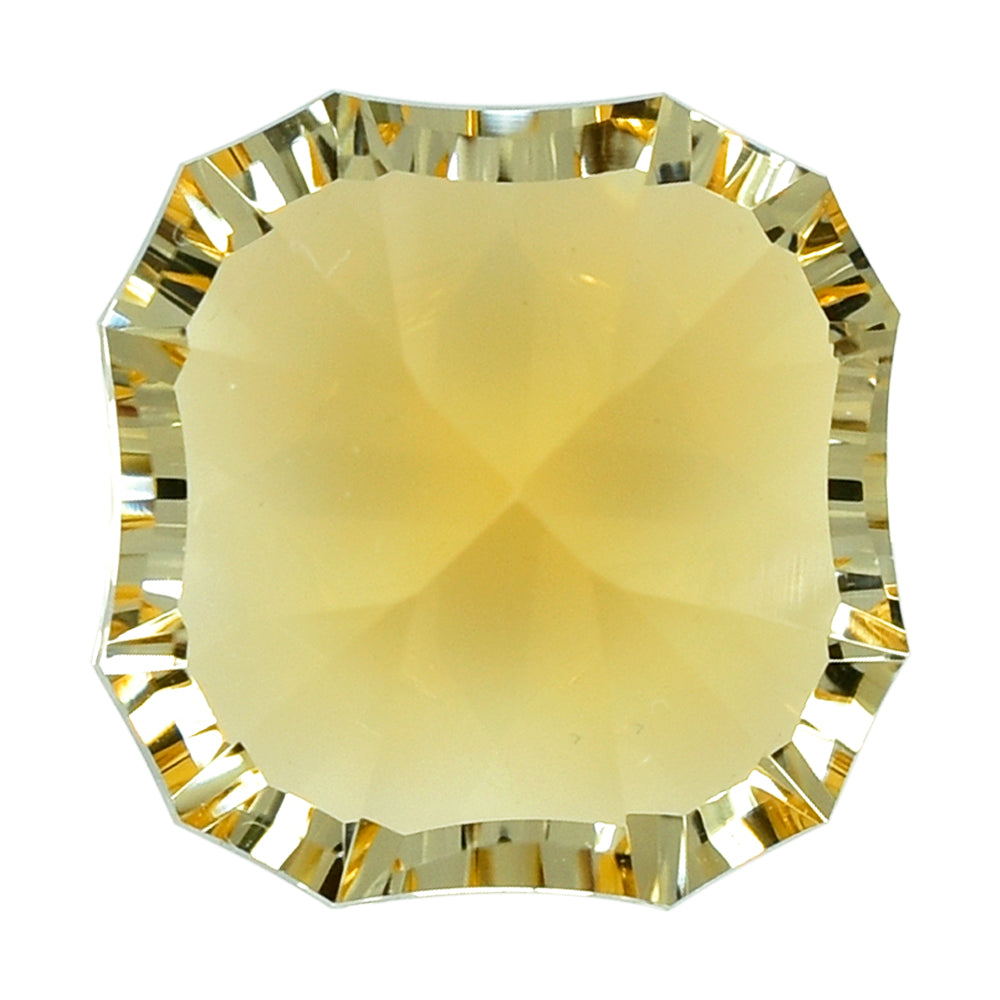 CITRINE (GOLDEN) CONCAVE CUT CUSHION (DES#22) (C-2) 12MM 7.00 Cts.