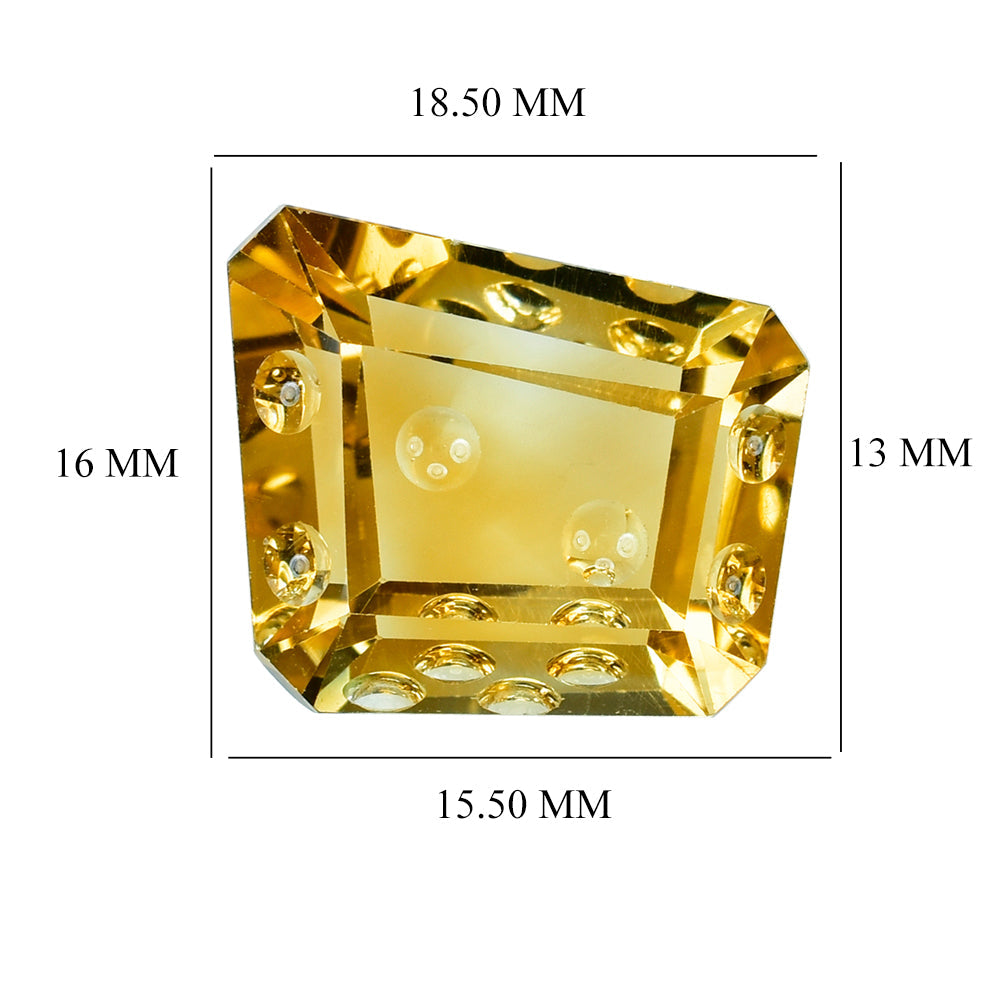 CITRINE (GOLDEN) CHEESE CUT (DES#59) (C-2) 18.50X16X15.50X13MM 14.71 Cts.