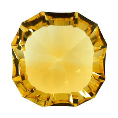 CITRINE (GOLDEN) CONCAVE NINETY CUT CUSHION (DES#22) (C-2) 8MM 1.86 Cts.