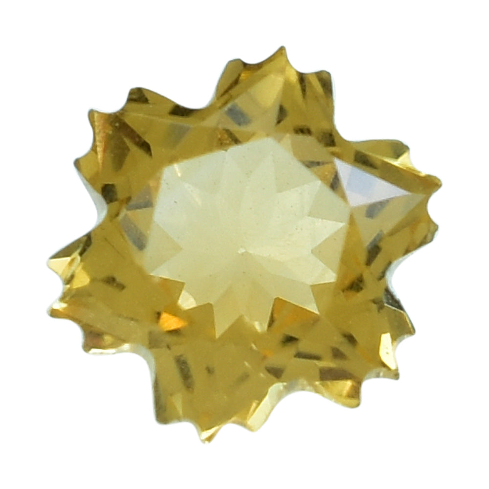 CITRINE (GOLDEN) CUT SNOWFLAKE SHAPE 6.00MM (C-2) (THICKNESS :-4.50MM) 0.87 Cts.