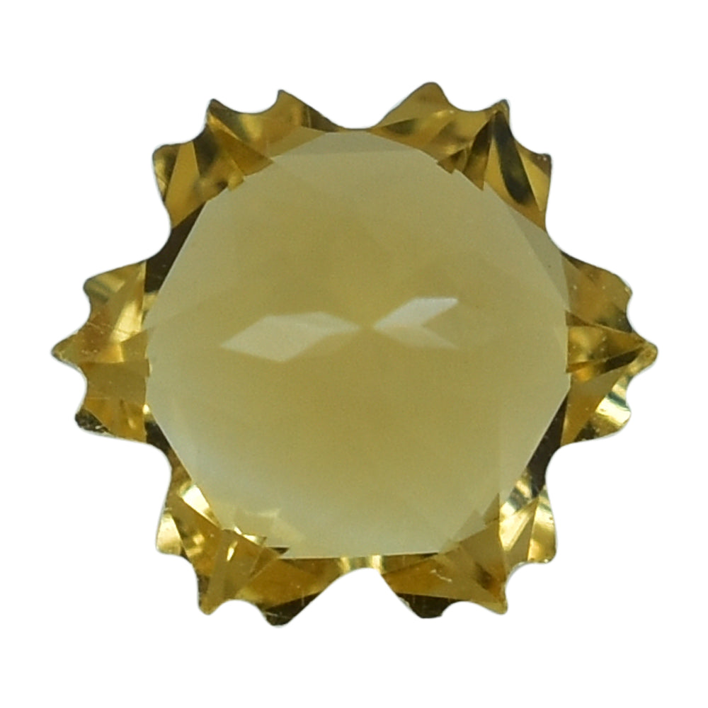 CITRINE (GOLDEN) CUT SNOWFLAKE SHAPE 6.00MM (C-2) (THICKNESS :-4.50MM) 0.87 Cts.