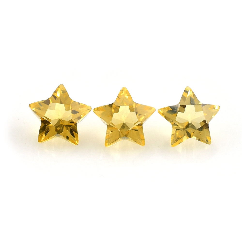 CITRINE (GOLDEN) CUT STAR (C-2) 6MM (THICKNESS :-3.90-4.30MM) 0.67 Cts.