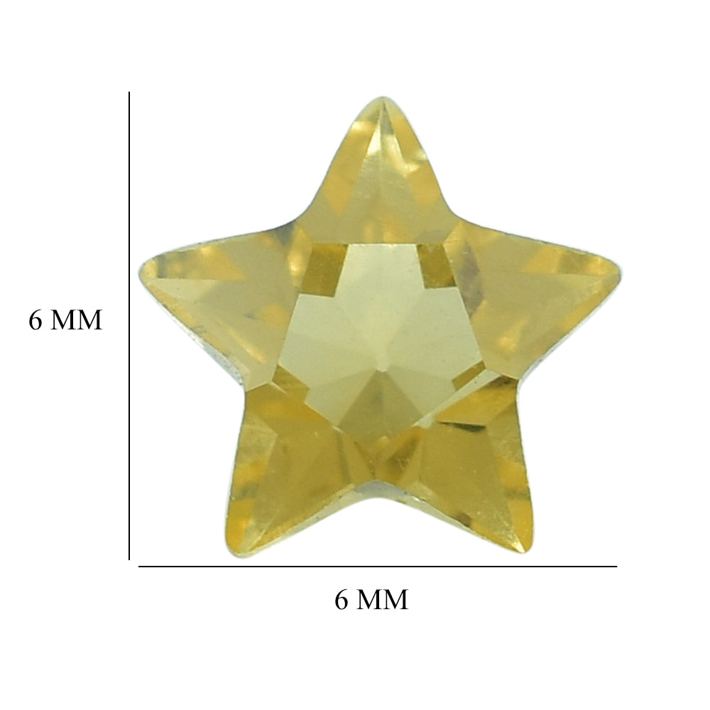 CITRINE (GOLDEN) CUT STAR (C-2) 6MM (THICKNESS :-3.90-4.30MM) 0.67 Cts.