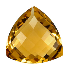 CITRINE (GOLDEN) CHECKER CUT BRIOLETTE TRILLION (C1) 11MM 4.04 Cts.