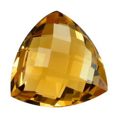 CITRINE (GOLDEN) CHECKER CUT BRIOLETTE TRILLION (C1) 11MM 4.04 Cts.