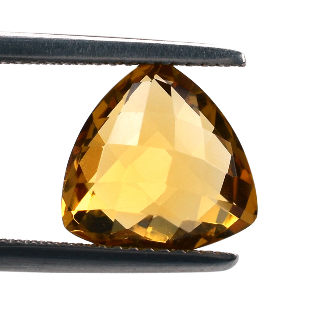 CITRINE (GOLDEN) CHECKER CUT BRIOLETTE TRILLION (C1) 11MM 4.04 Cts.