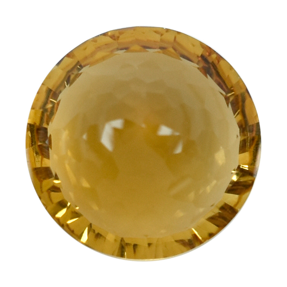 CITRINE (ORANGE) NIRWANA CUT ROUND (DES#81) 14MM 8.10 Cts.