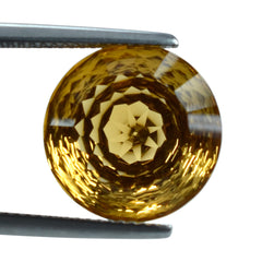 CITRINE (ORANGE) NIRWANA CUT ROUND (DES#81) 14MM 8.10 Cts.