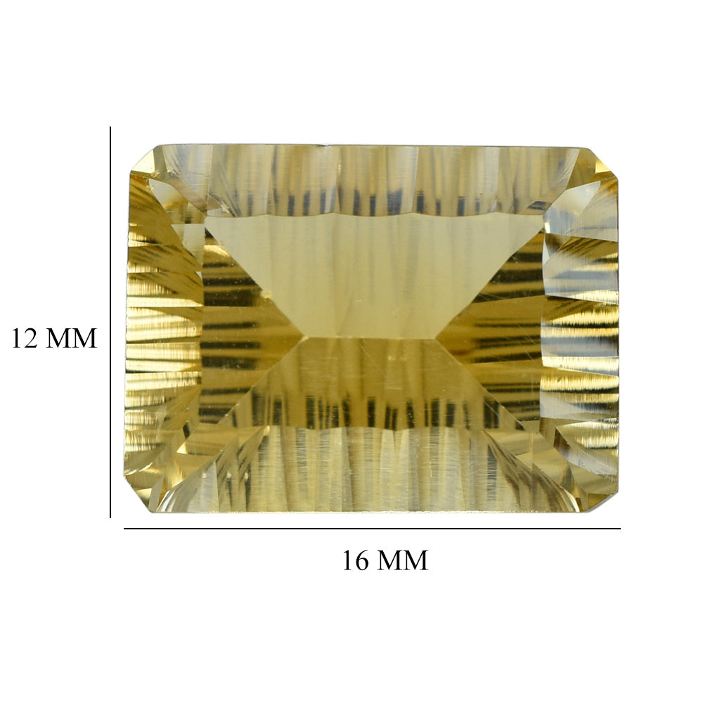 CITRINE (GOLDEN) CONCAVE SPLANDOR CUT OCTAGON (DES#41) 16X12MM 10.45 Cts.