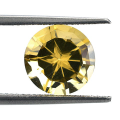YELLOW CITRINE STAR CUT ROUND (NORMAL) 10.00MM 3.48 Cts.