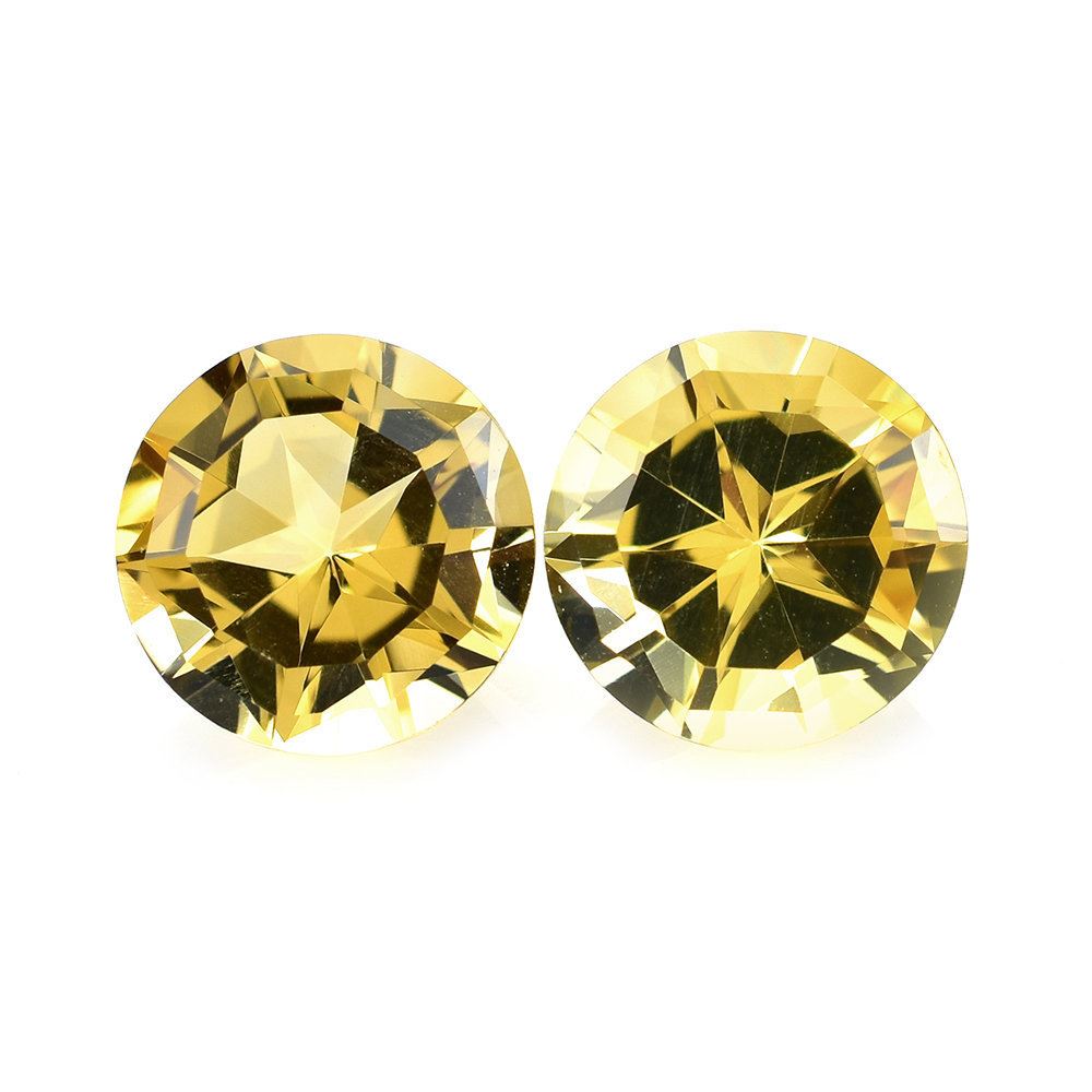 YELLOW CITRINE STAR CUT ROUND (NORMAL) 10.00MM 3.48 Cts.