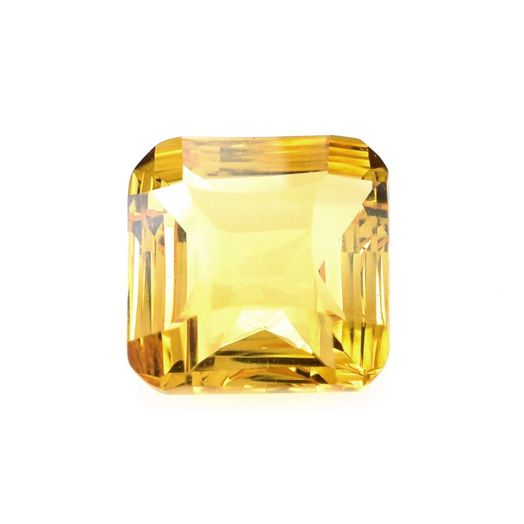 GOLDEN CITRINE TABLE CUT TOP FACETED OCTAGON (C-1/CLEAN) 8X8MM 2.40 Cts.