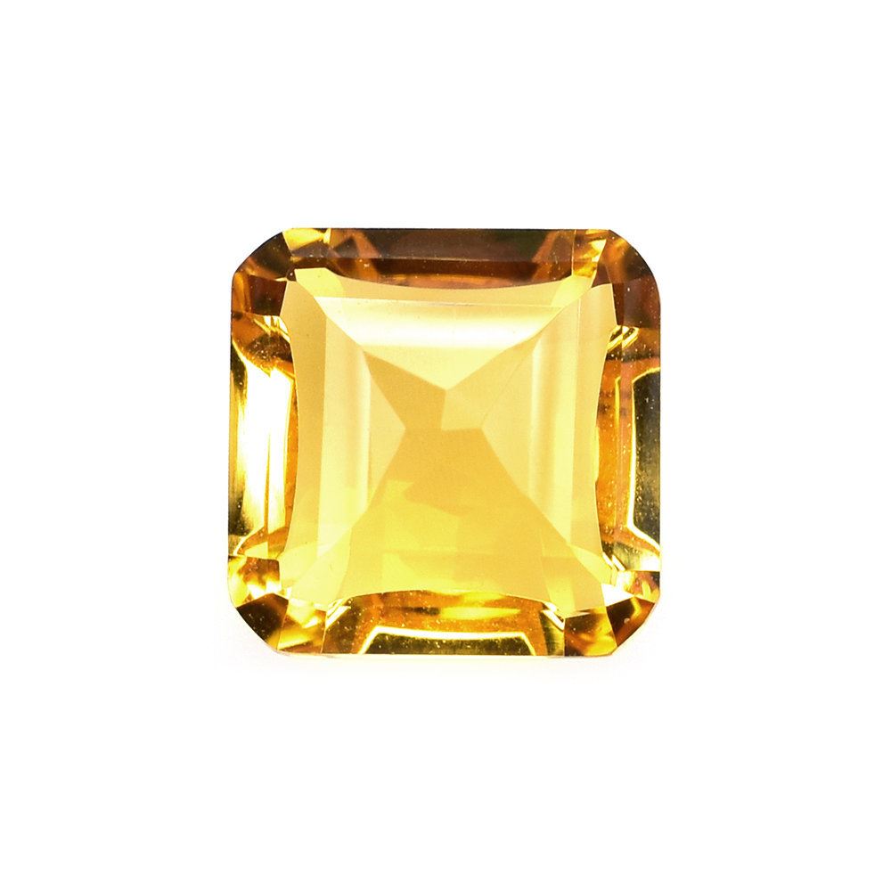 GOLDEN CITRINE TABLE CUT TOP FACETED OCTAGON (C-1/CLEAN) 8X8MM 2.40 Cts.