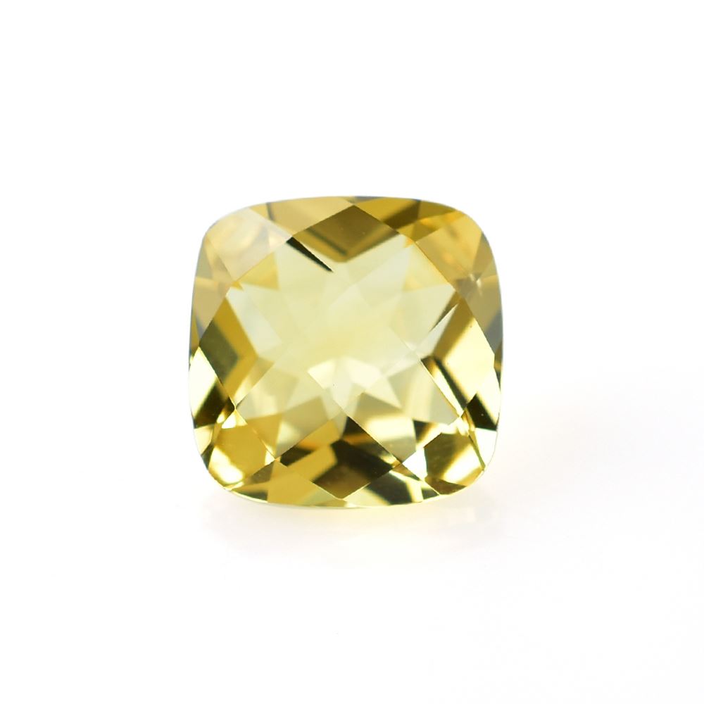 CITRINE GOLDEN CHECKER CUT CUSHION (C-2/CLEAN) 10.00X10.00 MM 3.60 Cts.