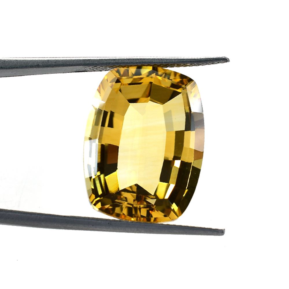 YELLOW CITRINE STEP CUT CUSHION (C3/CLEAN) 20.00X15.00 MM 20.40 Cts.