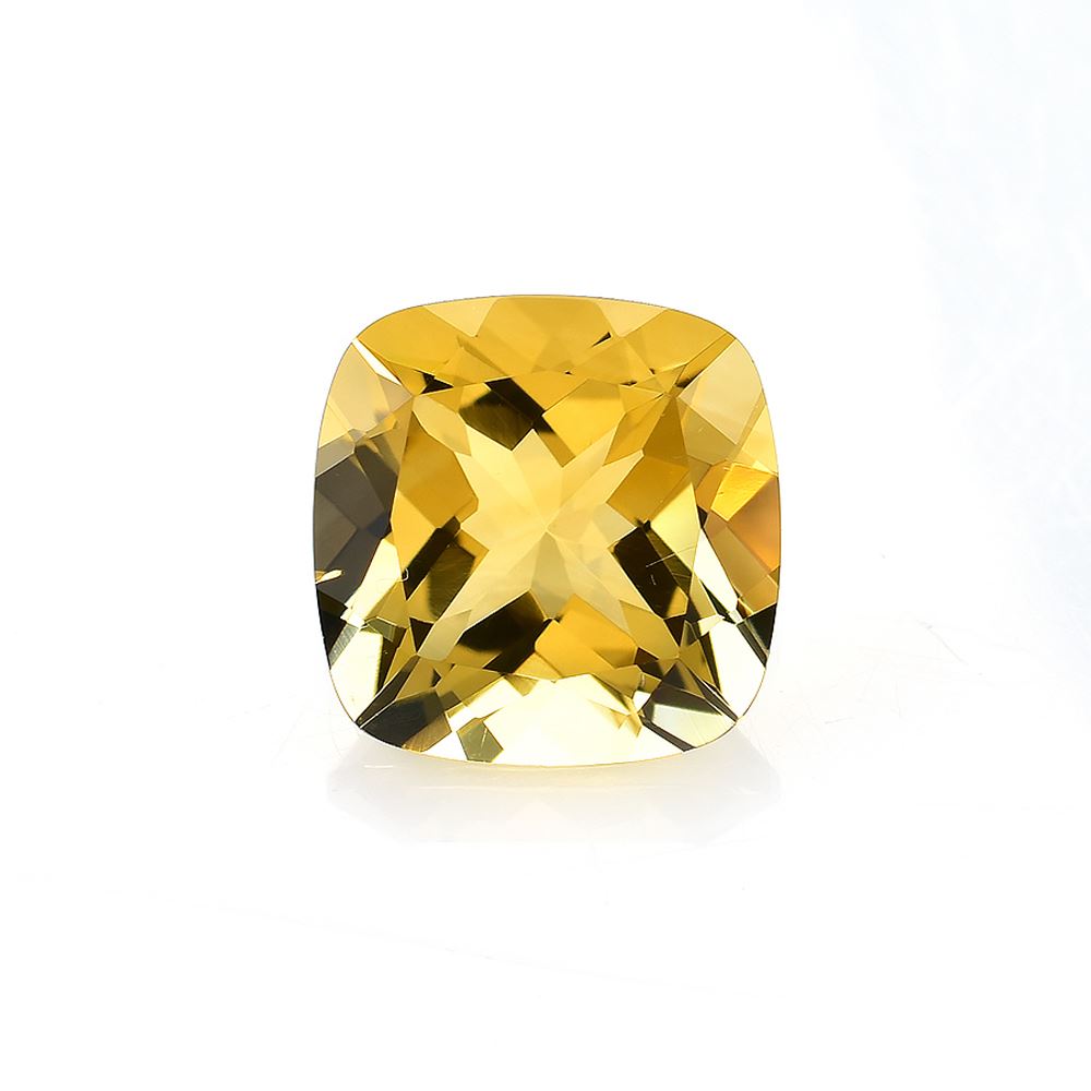 GOLDEN CITRINE CUT CUSHION (C-2)(SI) 10.00X10.00 MM 3.56 Cts.