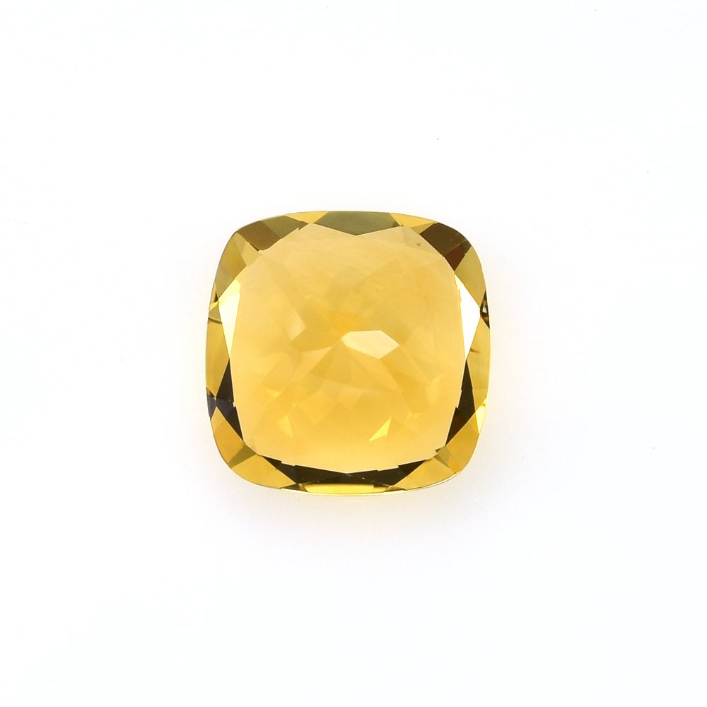 GOLDEN CITRINE CUT CUSHION (C-2)(SI) 10.00X10.00 MM 3.56 Cts.