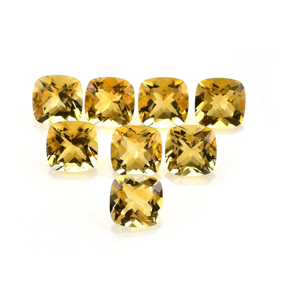 GOLDEN CITRINE CUT CUSHION (C-2)(SI) 10.00X10.00 MM 3.56 Cts.