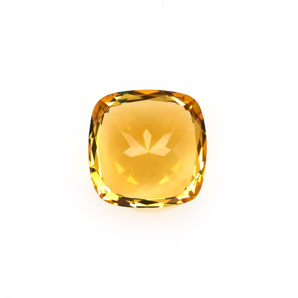 GOLDEN CITRINE CUT CUSHION (C-1) 10.00X10.00 MM 3.79 Cts.