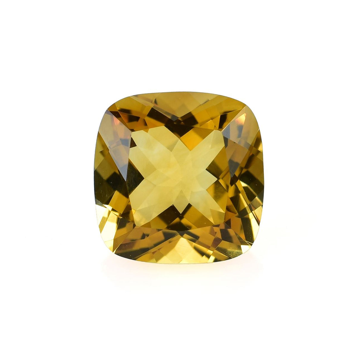 GOLDEN CITRINE CUT CUSHION SRC (C-1)(CLEAN) 10.00X10.00 MM 3.92 Cts.