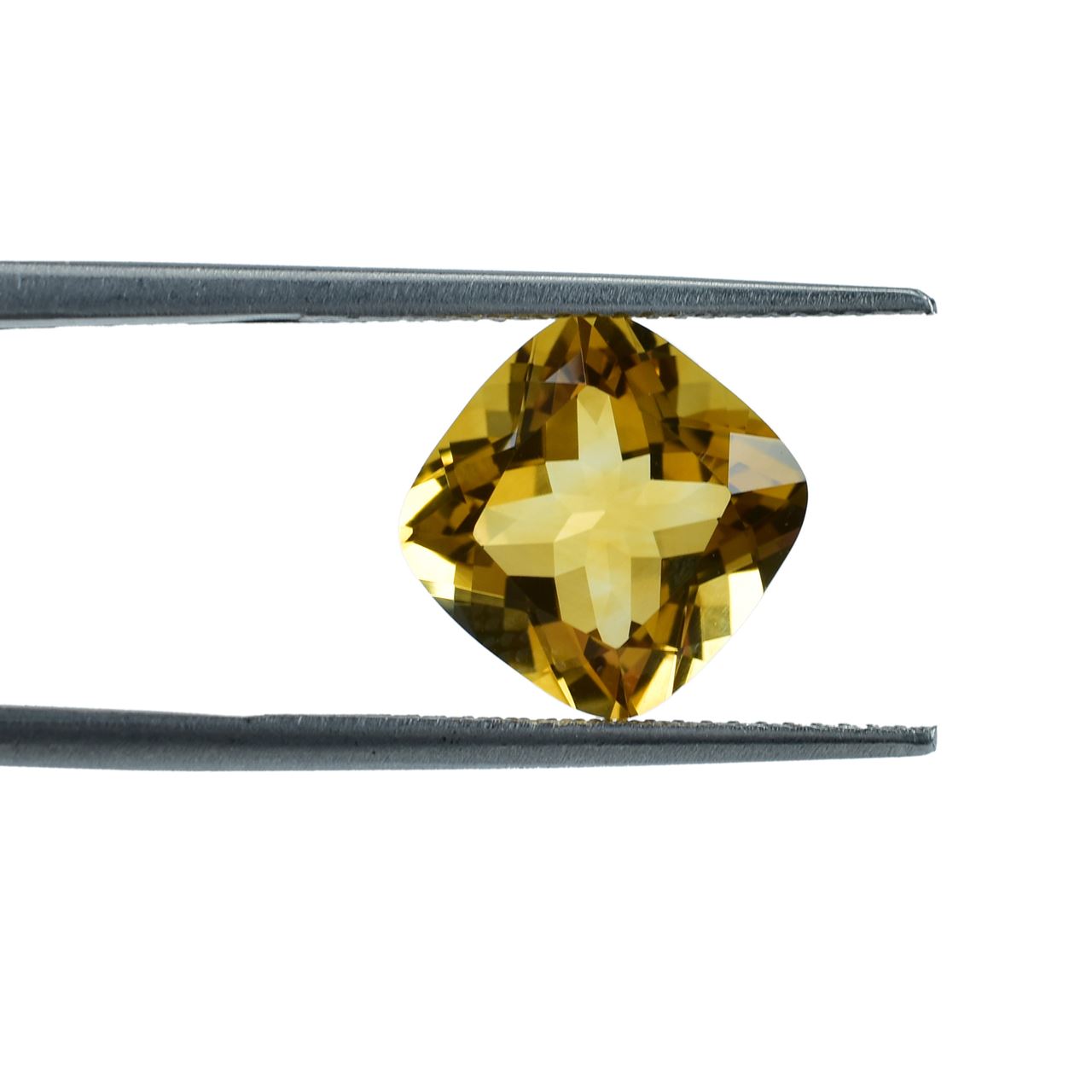 GOLDEN CITRINE CUT CUSHION SRC (C-1)(CLEAN) 10.00X10.00 MM 3.92 Cts.