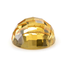 YELLOW CITRINE CHECKER ROUND CAB (SI) 14MM 10.36 Cts.