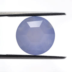 NATURAL AFRICAN BLUE CHALCEDONY SPECIAL CUT ROUND 12MM5.81Cts.