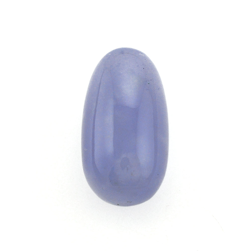 NATURAL AFRICAN BLUE CHALCEDONY PLAIN OLIVE 15X8MM7.49Cts.