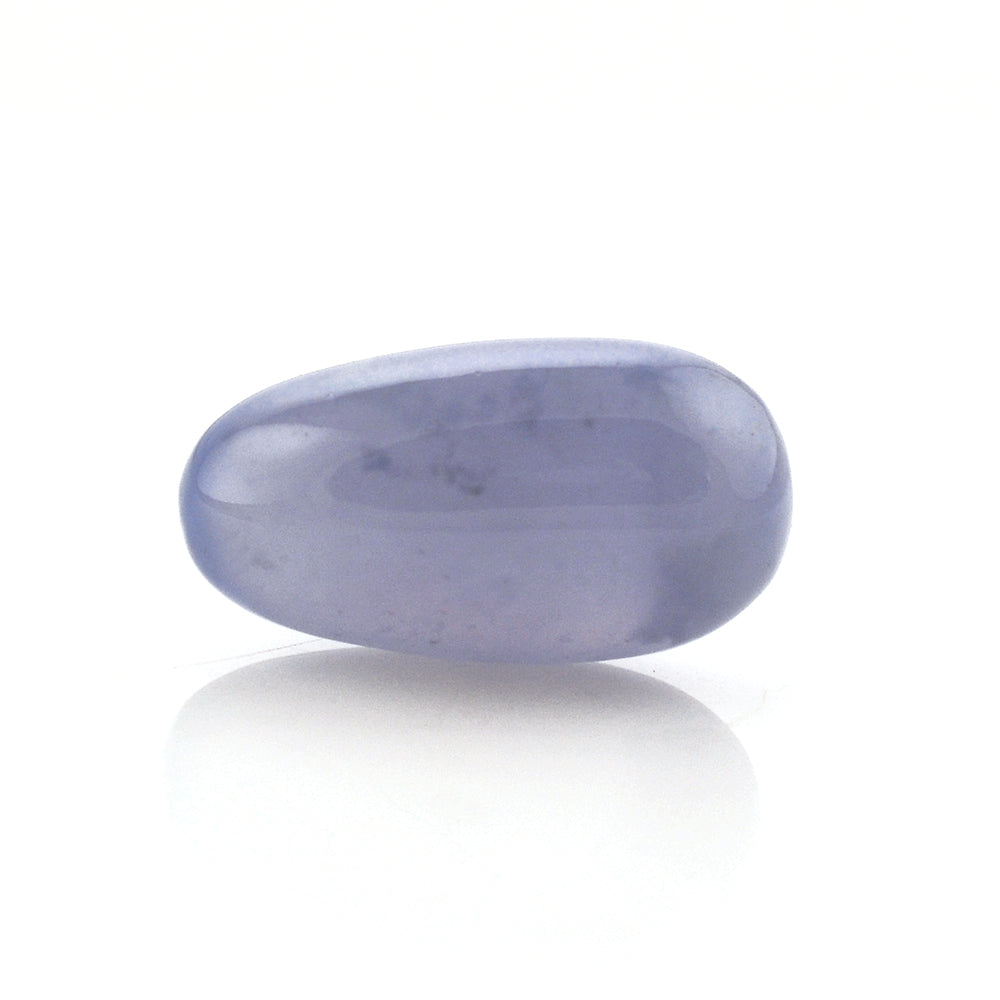 NATURAL AFRICAN BLUE CHALCEDONY PLAIN OLIVE 15X8MM7.49Cts.