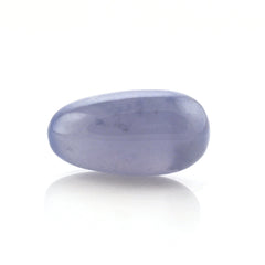 NATURAL AFRICAN BLUE CHALCEDONY PLAIN OLIVE 15X8MM7.49Cts.