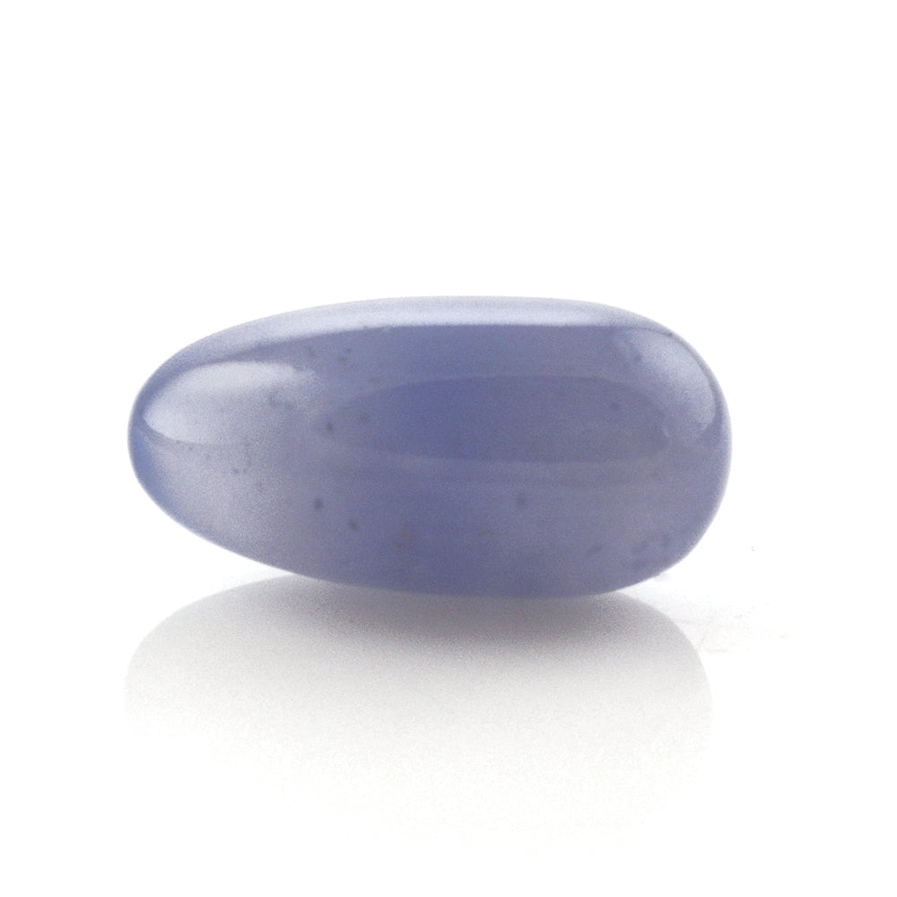 NATURAL AFRICAN BLUE CHALCEDONY PLAIN OLIVE 18X9MM 11.50Cts.