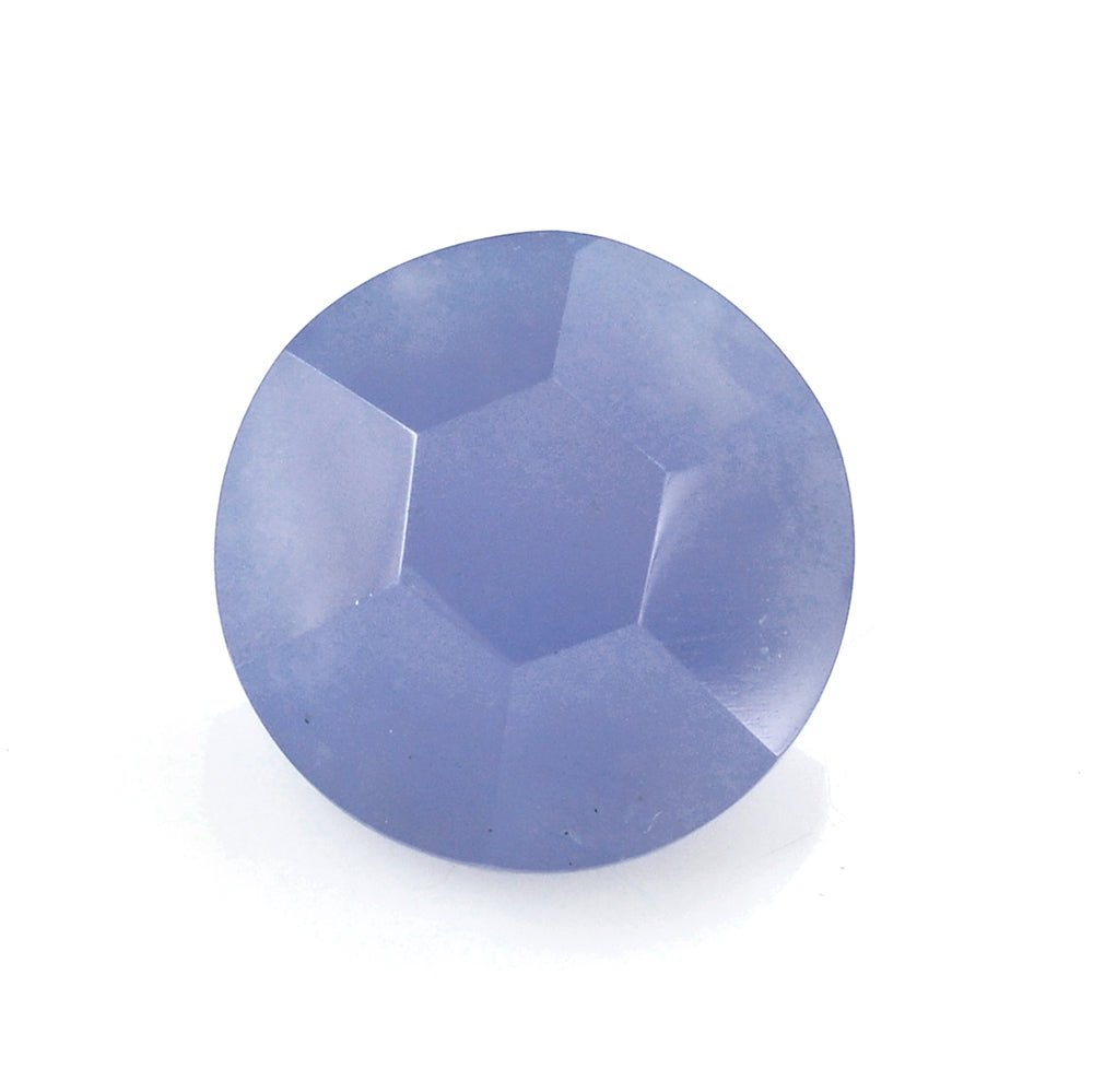 NATURAL AFRICAN BLUE CHALCEDONY SPECIAL CUT ROUND 15MM 11.48 Cts.