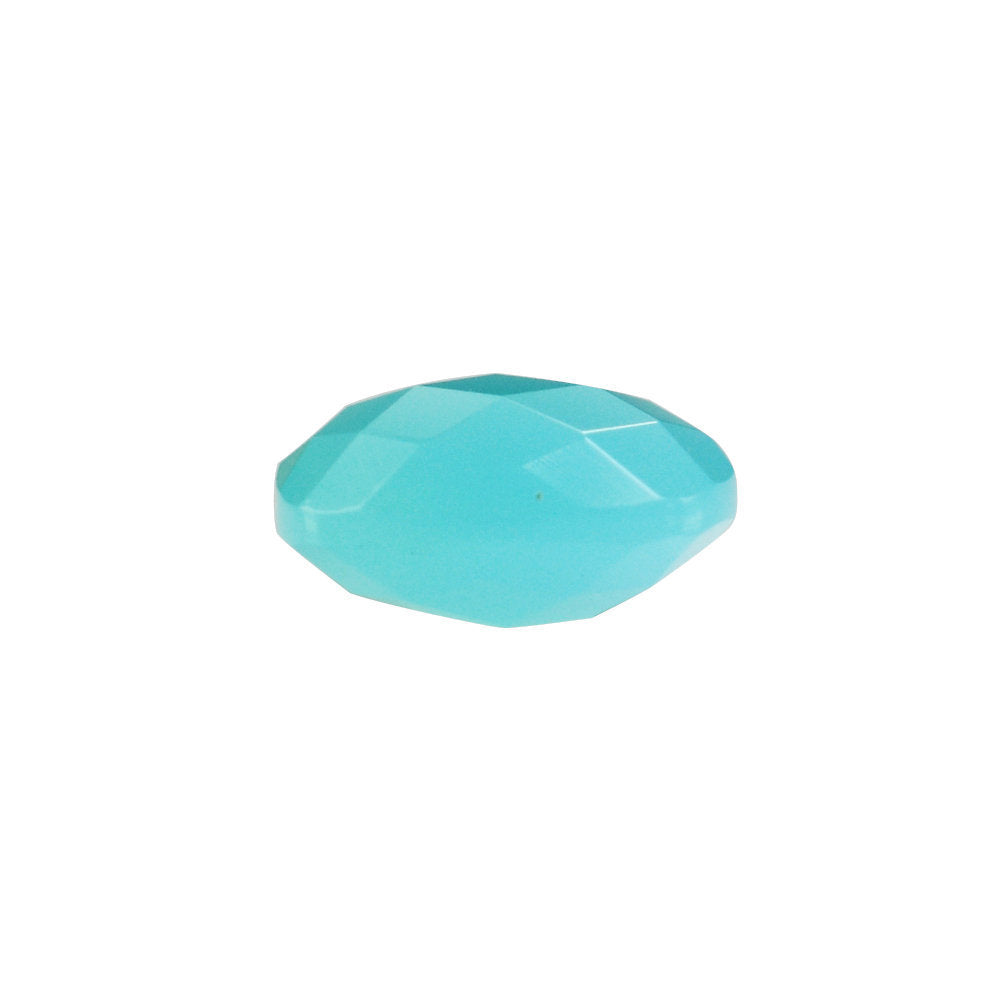 DYED PARIABA CHALCEDONY CHECKER CUT BRIOLETTE CUSHION 10X9MM 3.18 Cts.