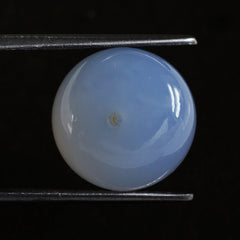 NATURAL BLUE CHALCEDONY ROUND BALL (TURKISH) (HALF DRILL) 14MM 18.78 Cts.