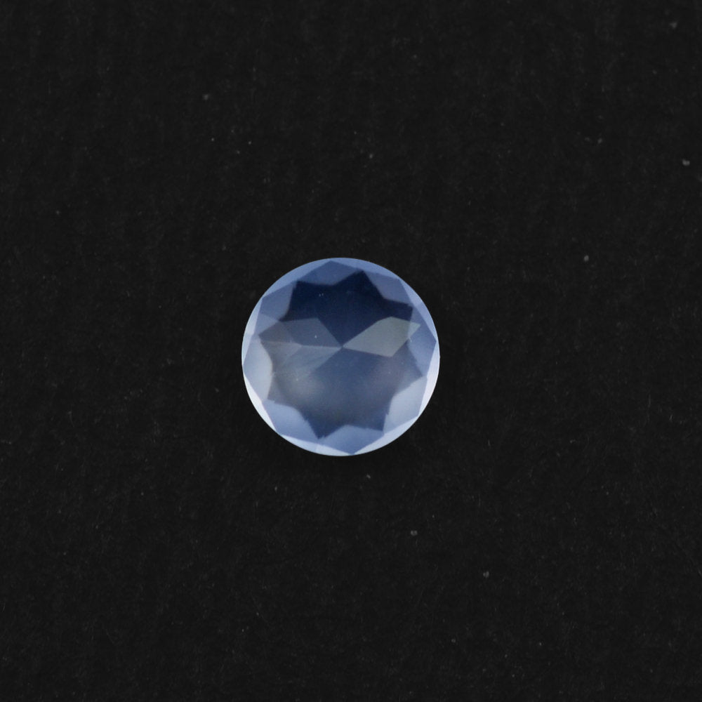 NATURAL BLUE CHALCEDONY SPECIAL CUT ROUND (AFRICAN) 3.50MM 0.10 Cts.