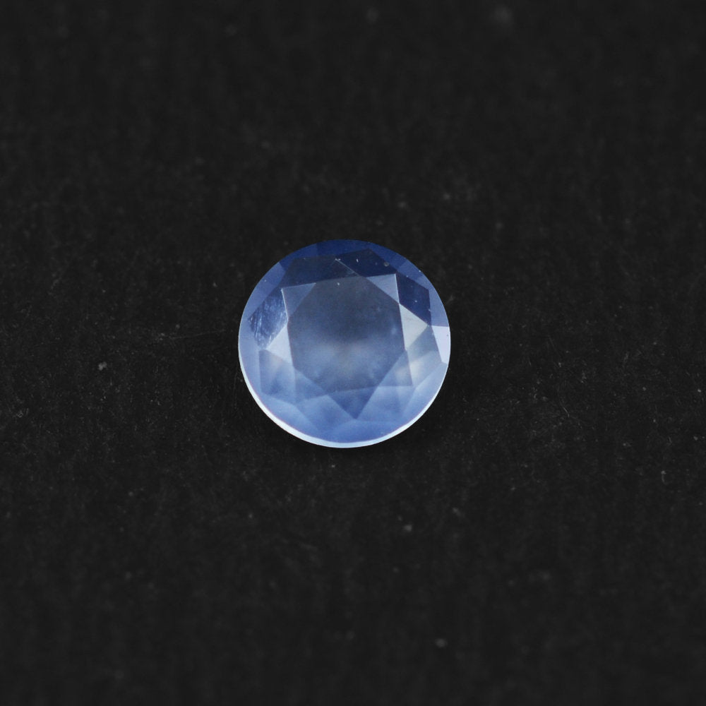 NATURAL BLUE CHALCEDONY SPECIAL CUT ROUND (AFRICAN) 3.80MM 0.20 Cts.