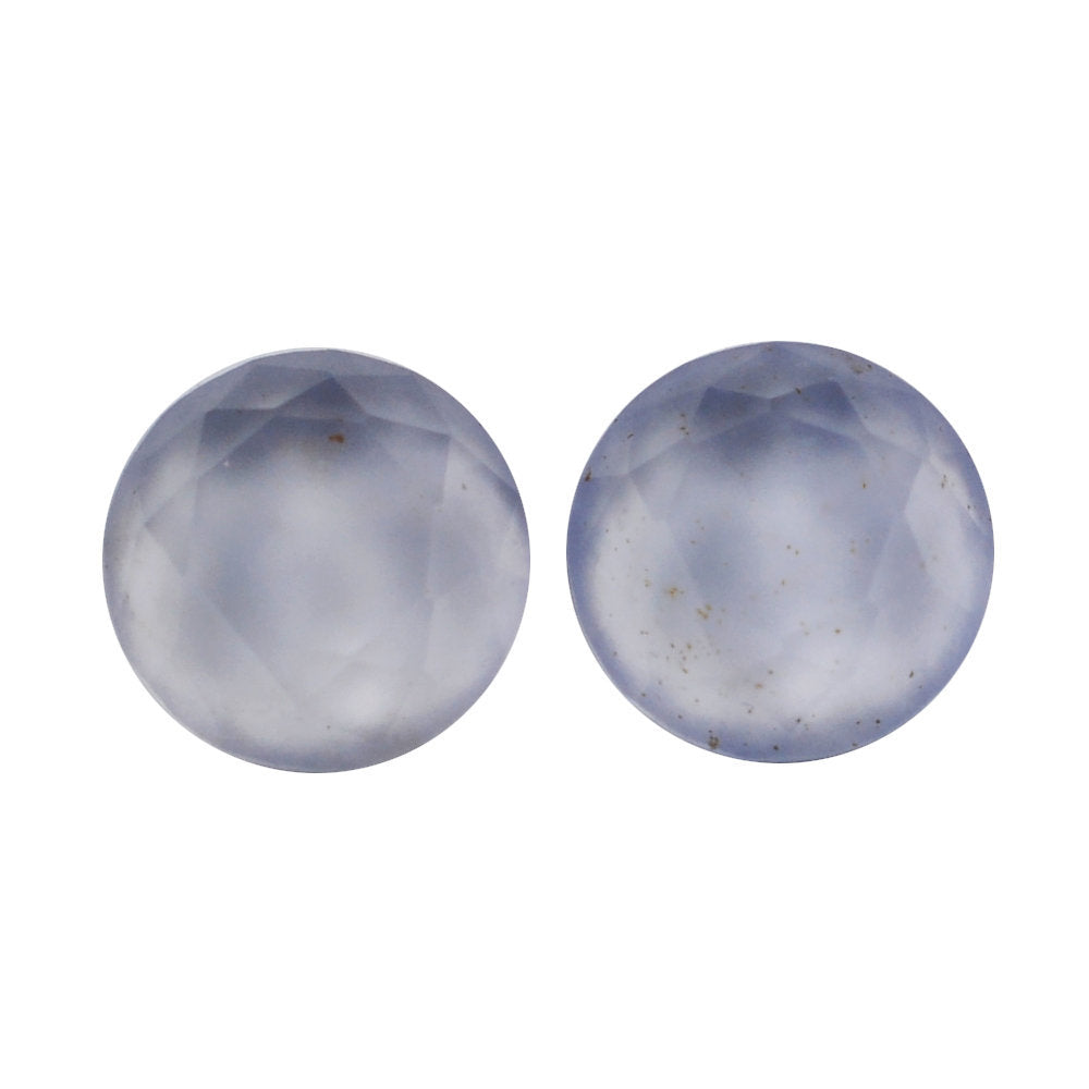 NATURAL BLUE CHALCEDONY SPECIAL CUT ROUND (AFRICAN) 4.50MM 0.28 Cts.