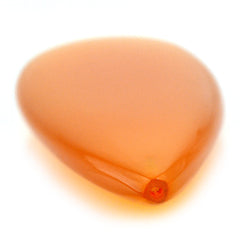 DYED PAPAYA CHALCEDONY LENTIL PEAR 49.50X16MM 29.08 Cts.