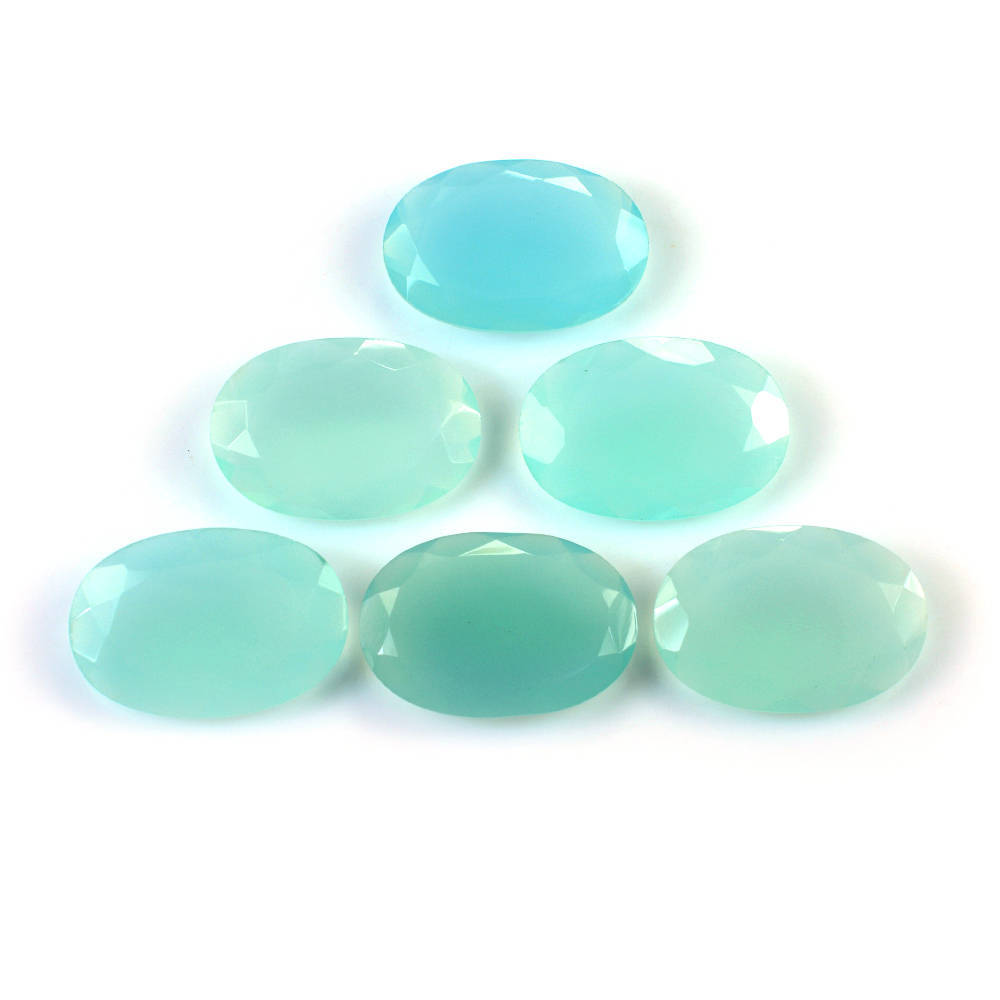 DYED PERU CHALCEDONY CUT OVAL 25.20X17.24MM 15.60 Cts.