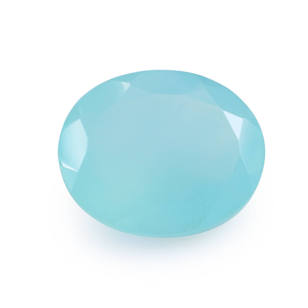 DYED PERU CHALCEDONY CUT OVAL 12X10MM 3.85 Cts.