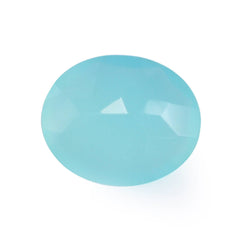 DYED PERU CHALCEDONY CUT OVAL 12X10MM 3.85 Cts.