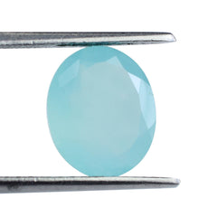 DYED PERU CHALCEDONY CUT OVAL 12X10MM 3.85 Cts.