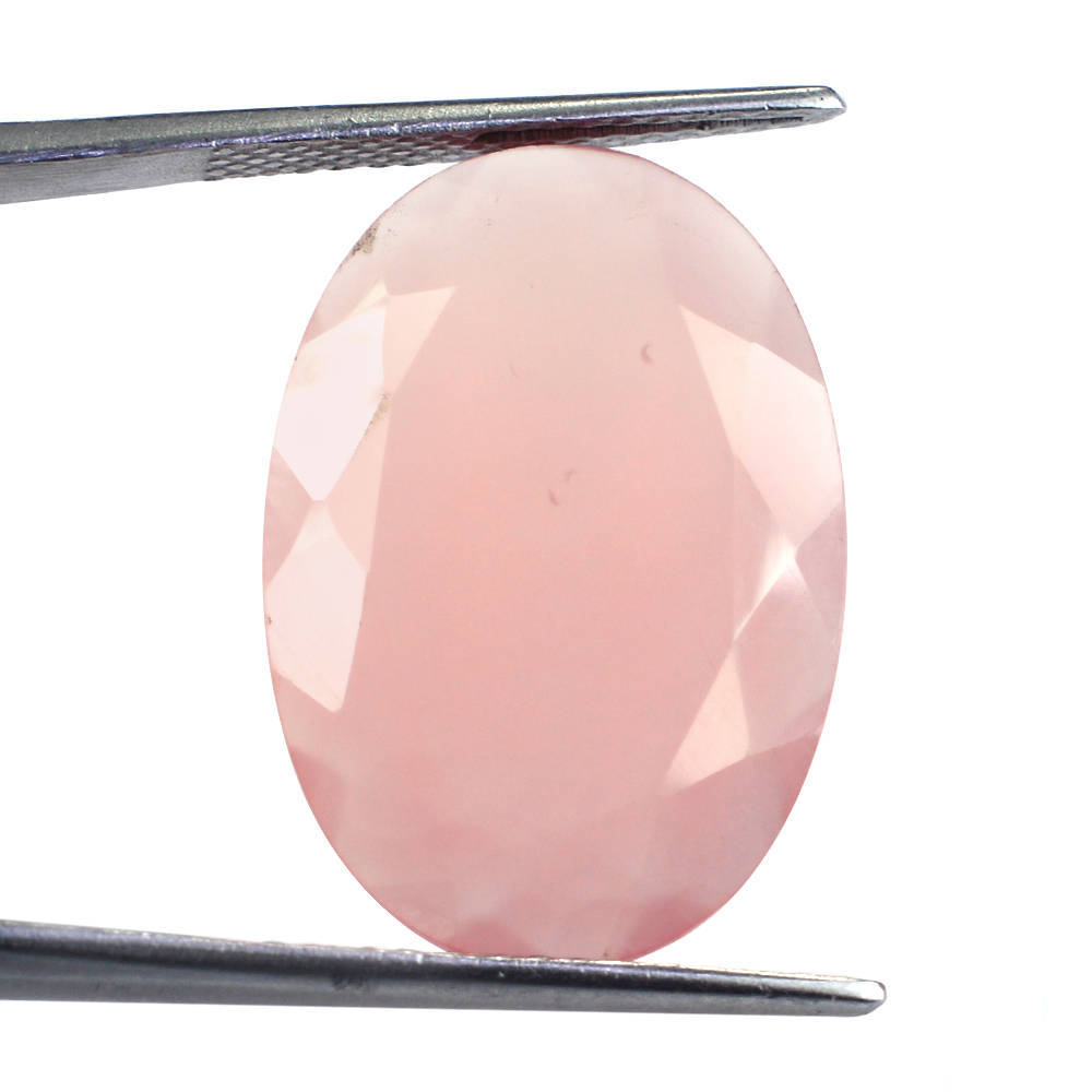 DYED PINK CHALCEDONY CUT OVAL 25.20X17.24MM 15.92 Cts.