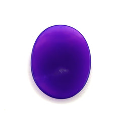 DYED PURPLE CHALCEDONY OVAL CAB (DYED)(FLAT) 22X17.50 MM 7.20 Cts.