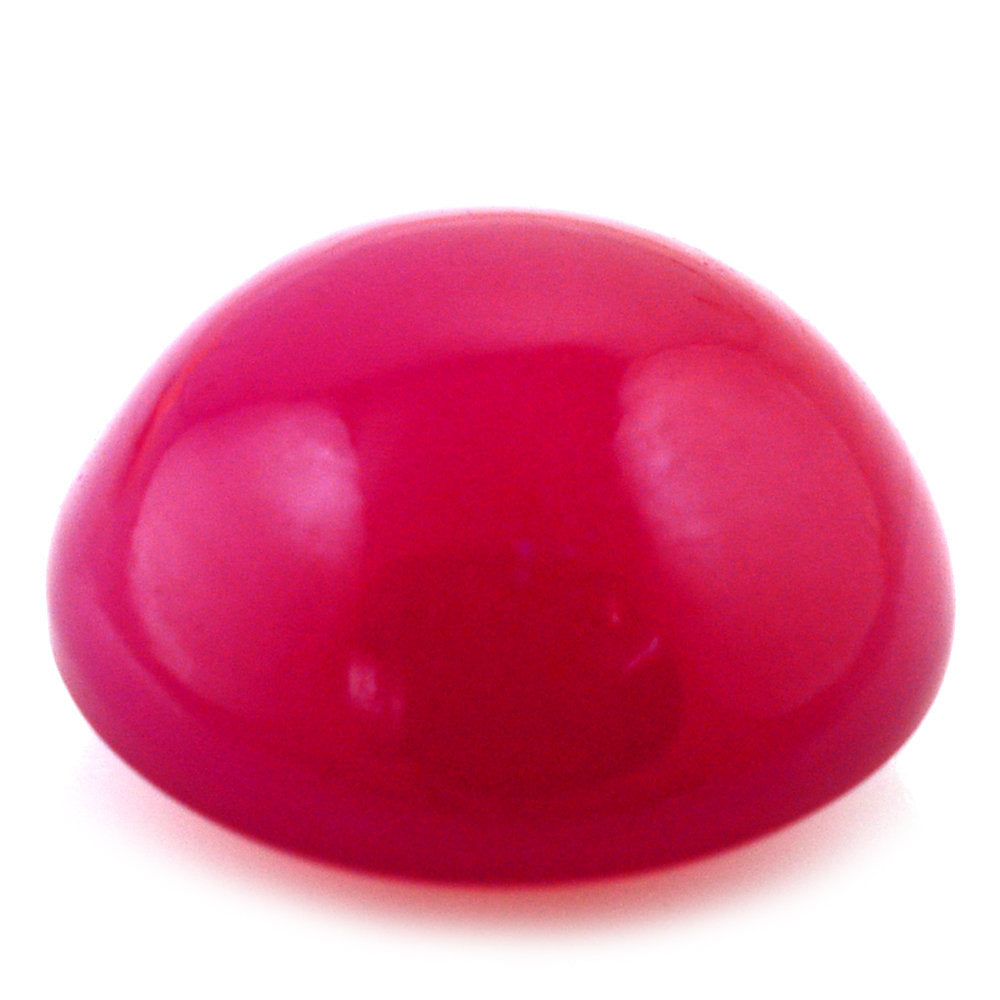 DYED RED FUCHSIA CHALCEDONY BUTTON ROUND CAB 15MM 13.20 Cts.