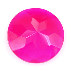 DYED RED FUCHSIA CHALCEDONY CUT ROUND 12MM 3.90 Cts.