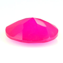 DYED RED FUCHSIA CHALCEDONY CUT ROUND 12MM 3.90 Cts.