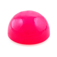 DYED RED FUCHSIA CHALCEDONY ROUND CAB 8MM 1.09 Cts.