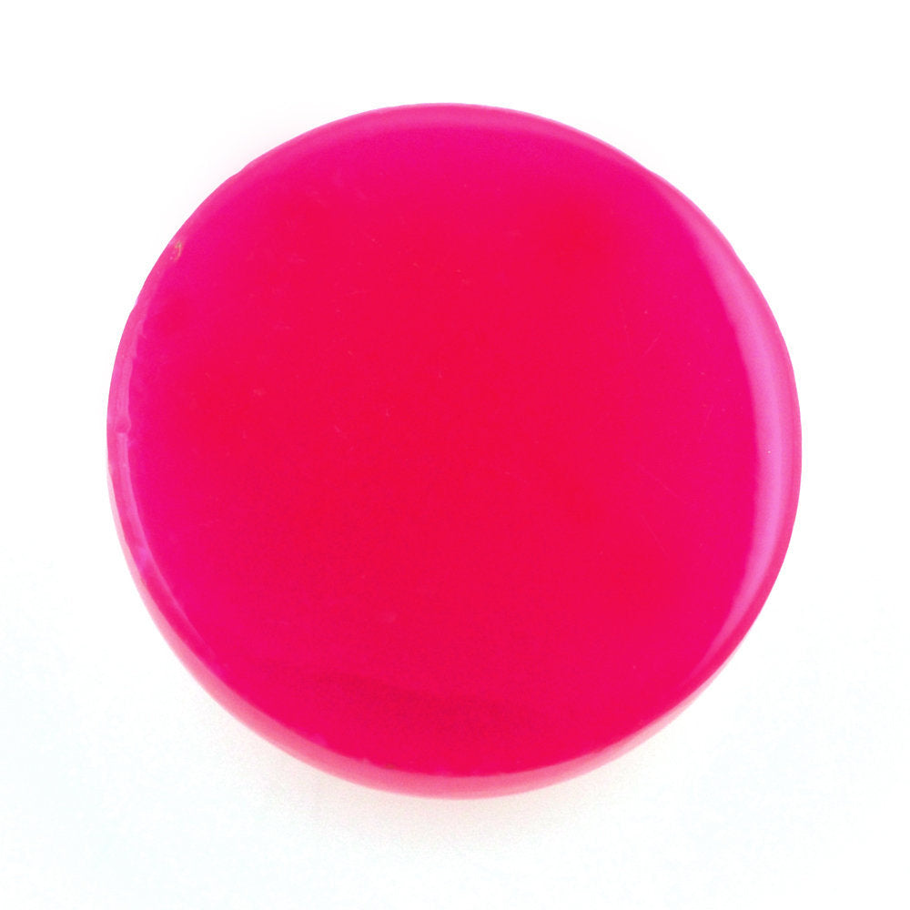 DYED RED FUCHSIA CHALCEDONY ROUND CAB 8MM 1.09 Cts.